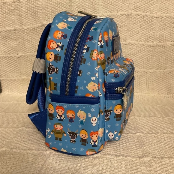 DISNEY Frozen Chibi Character Mini AOP LOUNGEFLY Backpack NWT main image 6